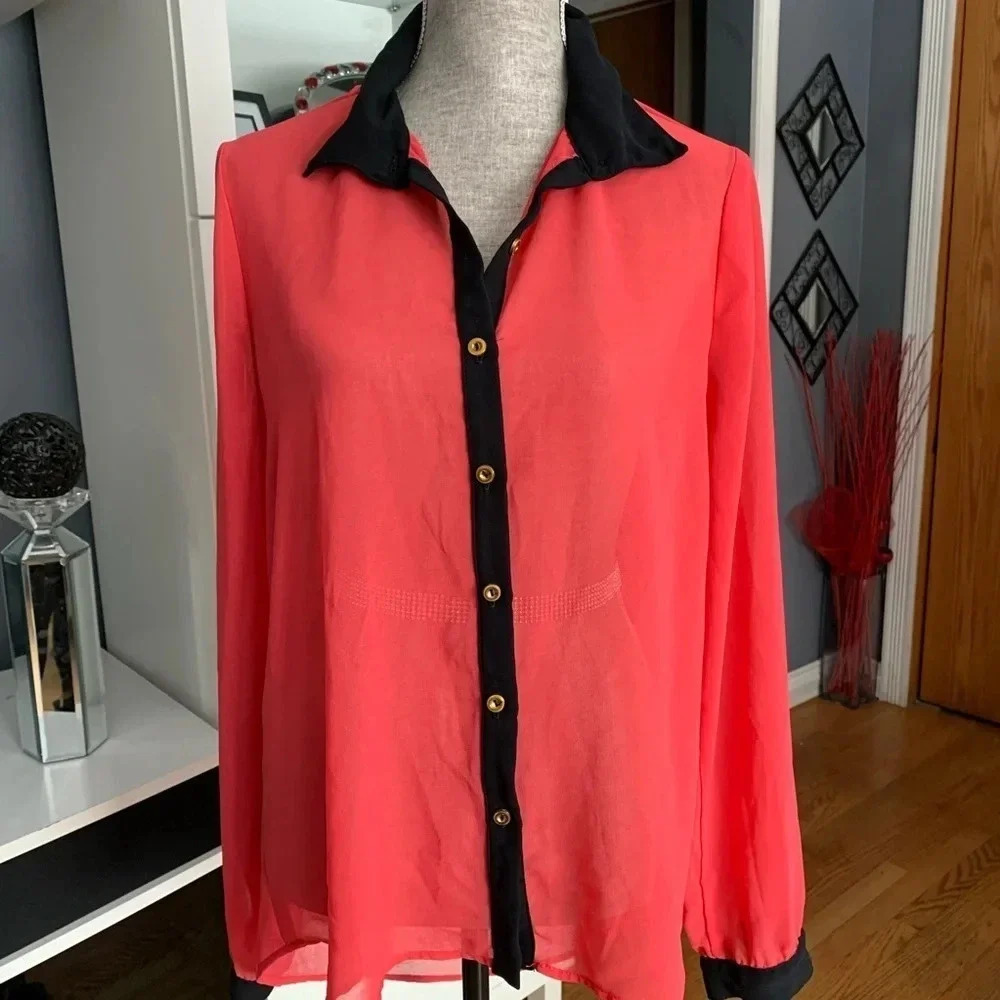 HeartSoul Sheer High Low  Blouse